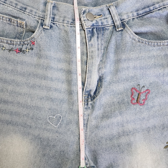 Light Blue Embroidered Women's Jeans - Picture 7 of 8